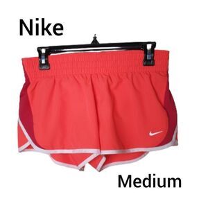 Nike Women's Shorts Medium Dri-Fit Running Lined Shorty Shorts 3" Coral NWOT